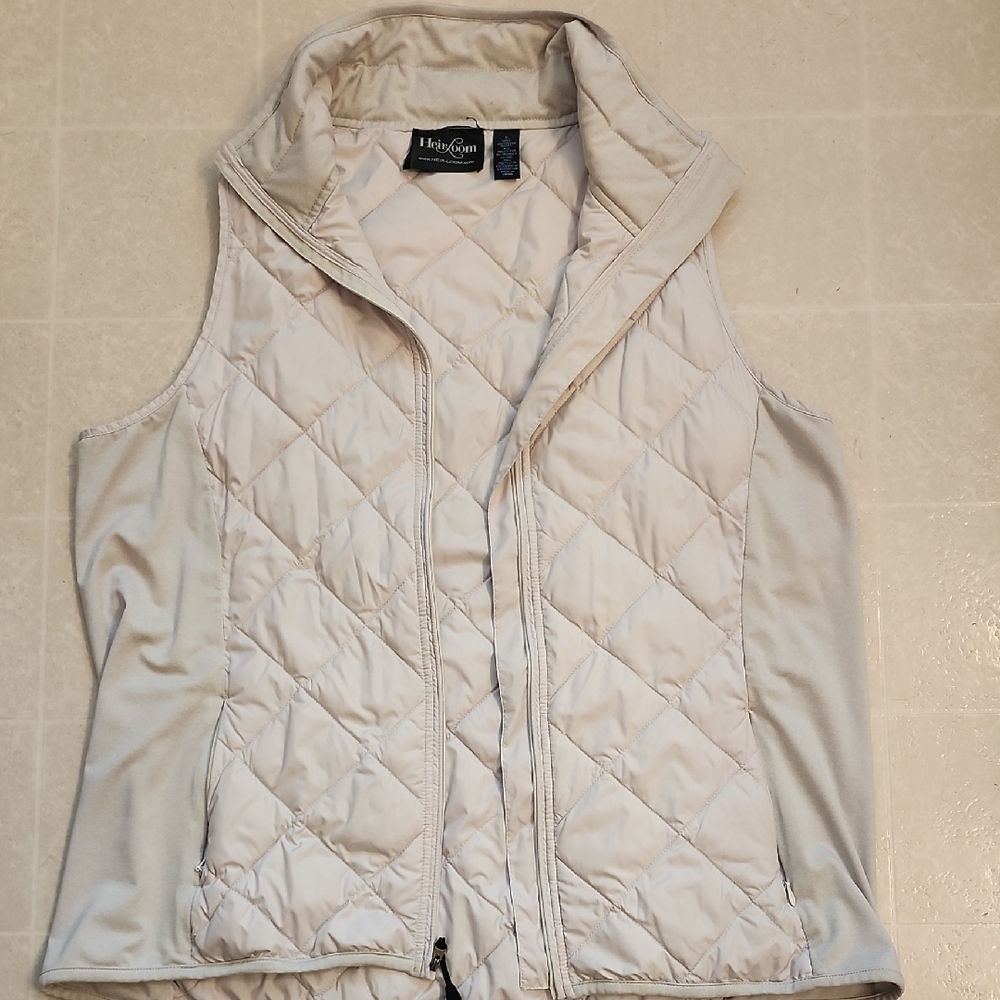 Women's Cream Quilted Vest